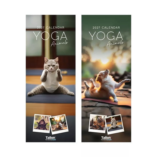 Calendar Super Slim Yoga Animals 2027 24pk