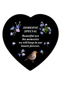 Memorial Slate Heart Special 20x20cm