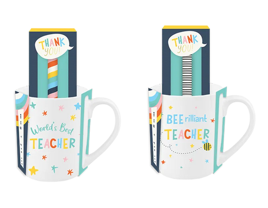 Teacher Mug & Pen 300ml (Design May Vary)