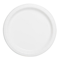 Unique 16 Pack Plates Bright White Round 9