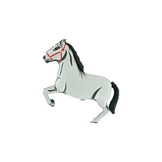 White Horse Mini 14" Foil Balloon