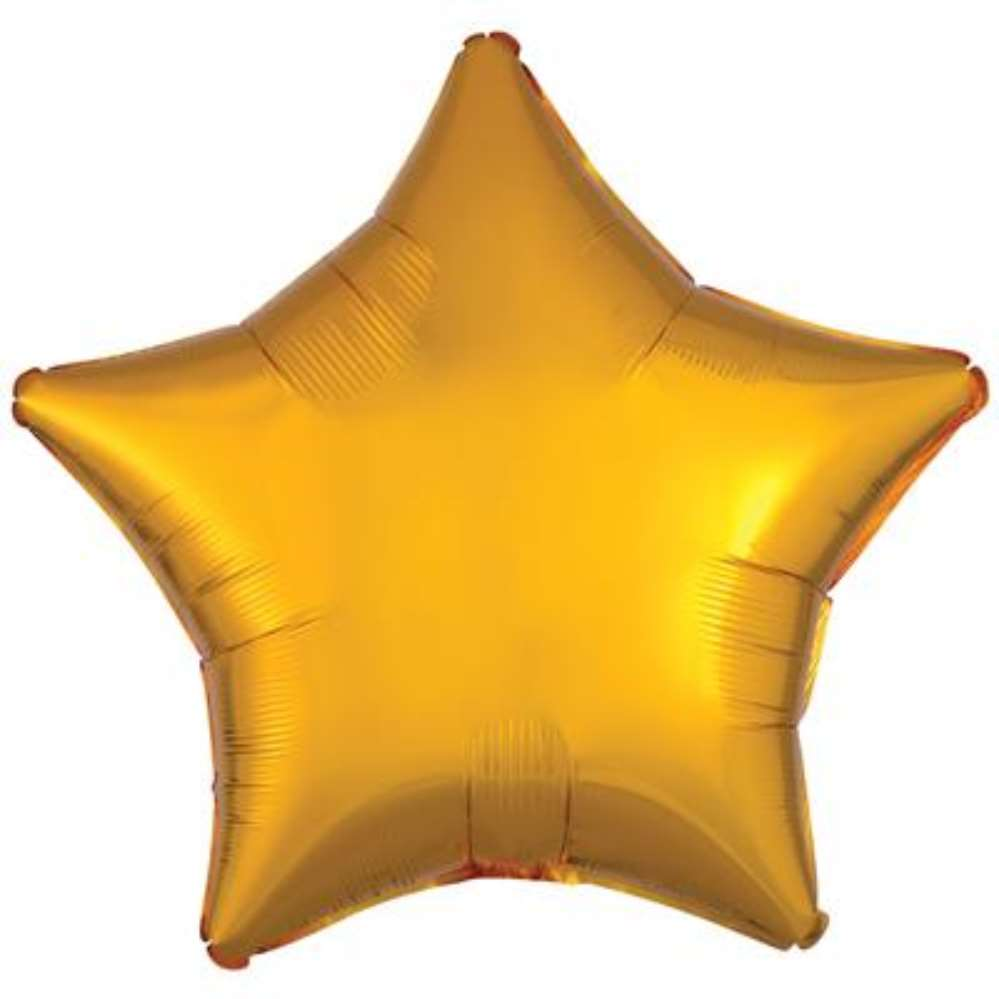 Anagram Foil Balloon Metallic Gold Star 18"