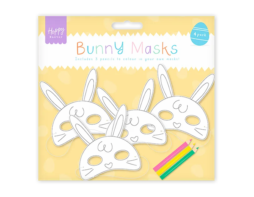 Gem Imports 4 Pack Colour Your Own Easter Masks