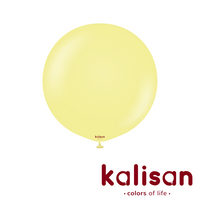 Kalisan Macaron Yellow 24" Latex Balloons 2pk