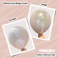Kalisan 50 Pack Latex Balloons Aura Beige Cream 5