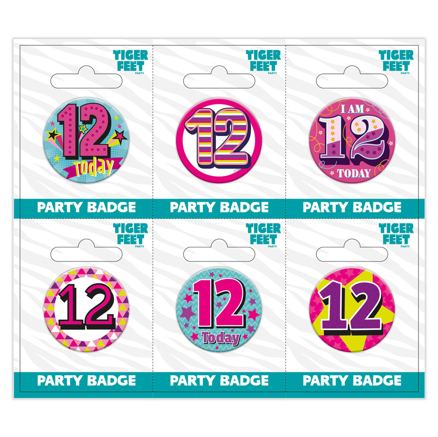 Small Badges Age 12 Female 6pk