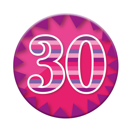 Small Badges Age 30 Female 6pk