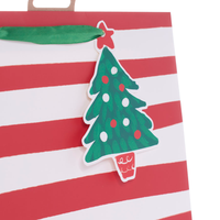 Tiger Feet Gift Bag Christmas Stripes Large 12pk