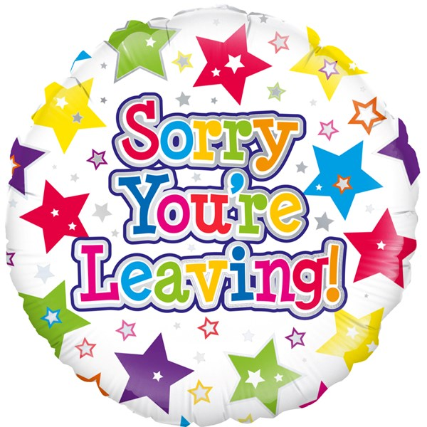 Sorry You're Leaving 18" Round Foil Balloon