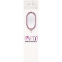 Unique Party Candle Sparkler Number 0 Pink 7