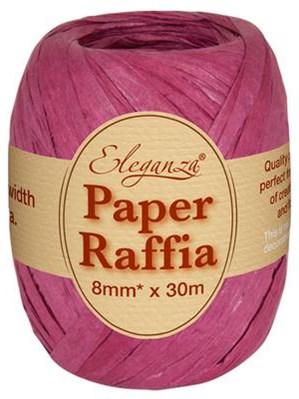 Oaktree Ribbon Burgundy Raffia 30m