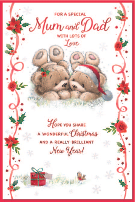 Simon Elvin 6 Pack Cards C75 Christmas Mum & Dad