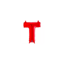 Red 14-inch Grabo foil balloon in letter T shape, designed for celebrations and party decorations.