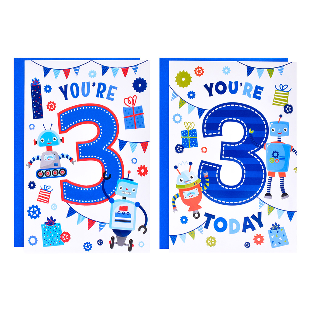 Poppyhill C50 Birthday Age 3 12pk