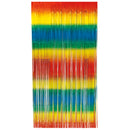 Unique Fringe Door Curtain Rainbow 1x2M