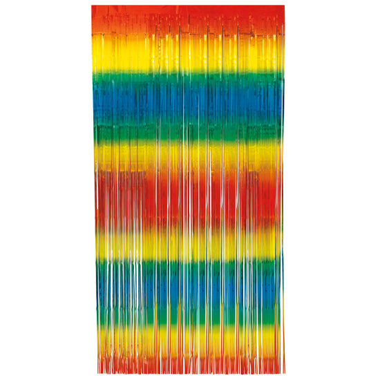 Unique Fringe Door Curtain Rainbow 1x2M