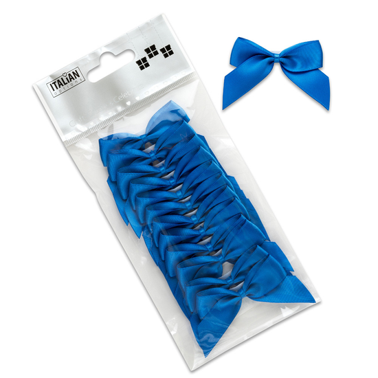 Italian Options 12 Pack Ribbon Bows Royal Blue 5cm