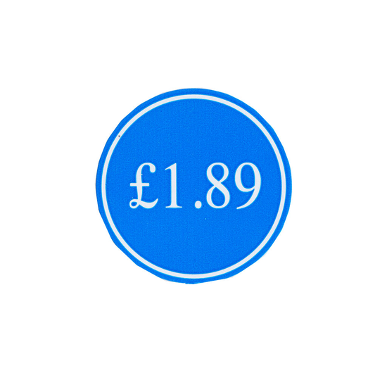 1000 Blue Price Labels 25mm Round 1.89