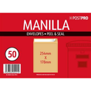 50pk Redfield Envelopes 178x254mm Manilla