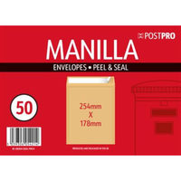 50pk Redfield Envelopes 178x254mm Manilla
