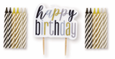 Unique 13 Pack Party Candle Black Glitz Birthday