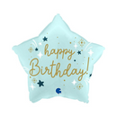 Grabo Happy Birthday Blue Star 18" Foil Balloon