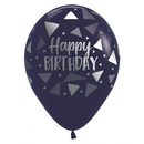 Sempertex Birthday Triangles Navy 12" Latex 25pk