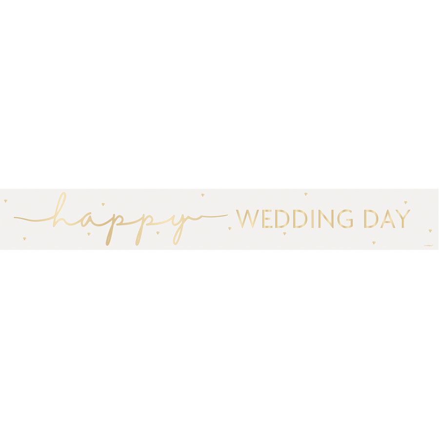 Unique Banner Happy Wedding Day 9ft