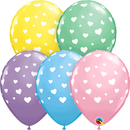 Qualatex Pastel Hearts 11" Latex Balloons 25pk