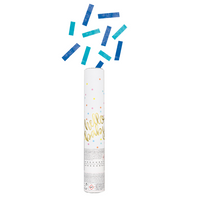 Hello Baby Blue Gender Reveal 30cm Confetti Cannon
