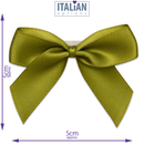Italian Options 12 Pack Ribbon Bows Moss Green 5cm