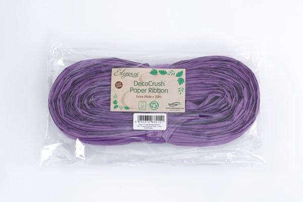Eleganza Decocrush Paper Ribbon Purple 20m