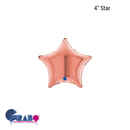 Grabo Foil Balloon Rose Gold Star 4"