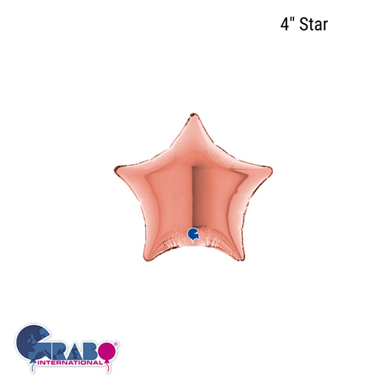 Grabo Foil Balloon Rose Gold Star 4"