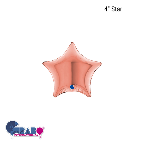 Grabo Foil Balloon Rose Gold Star 4"