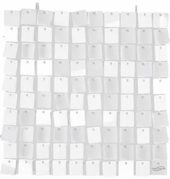 Oaktree Metallic Sequin Wall Panel White 30cm