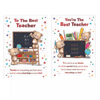 Poppyhill 12-pack teacher appreciation cards featuring colorful designs and heartfelt messages for educators.