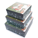 Santa & Snowman Gift Boxes Large Set Of 3