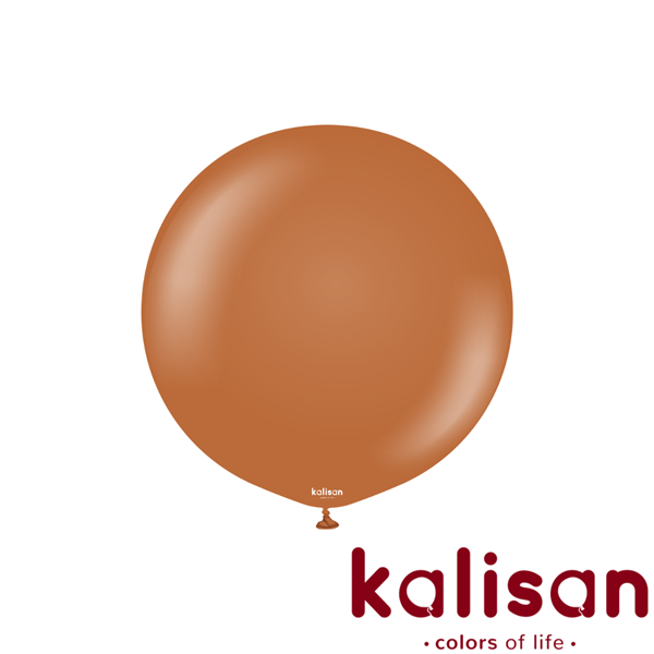Kalisan Caramel Brown 24" Latex Balloons 2pk