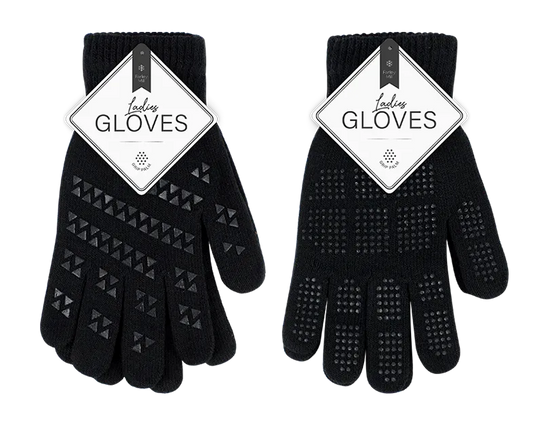 Gripper Gloves Ladies Black (Design May Vary)