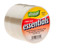 Ultratape 3 Pack Masking Tape 24mm x 15m