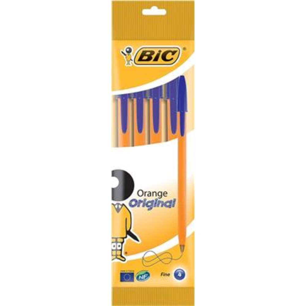 Bic 4 Pack Ballpoint Pen Blue