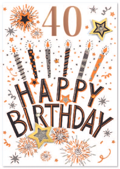 Isabel's Garden C50 Birthday Age 40 6pk