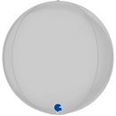 Grabo Foil Balloon Satin White Globe 15"