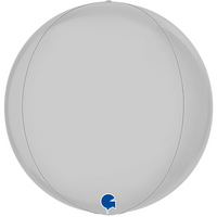 Grabo Foil Balloon Satin White Globe 15"