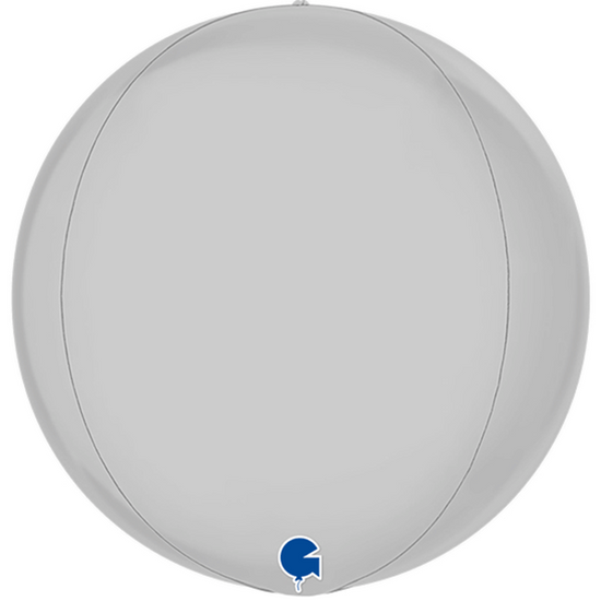Grabo Foil Balloon Satin White Globe 15"