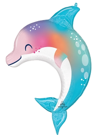 Anagram Under The Sea Dolphin 33" Foil Balloon
