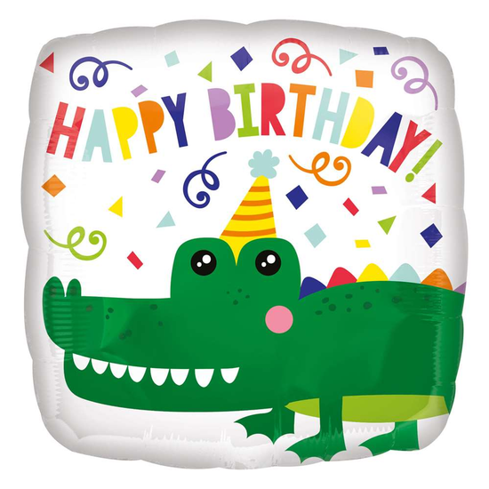 Anagram Happy Birthday Crocodile 18" Foil Balloon