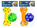 Vinyl Squeaky Dog Toys 2pk (Colour May Vary)