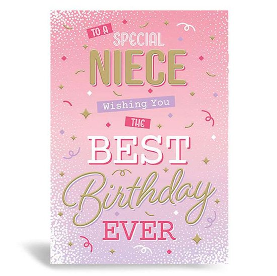 Prelude Pzazzle C50 Birthday Niece 6pk